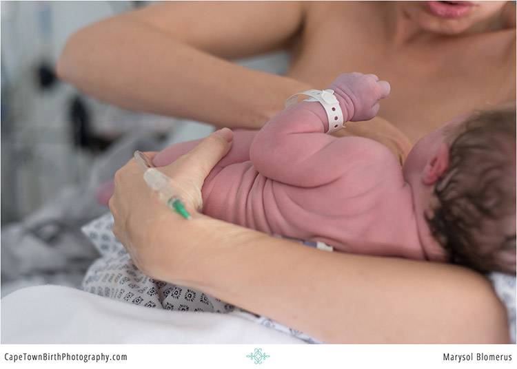 Quiet newborn feeding moment